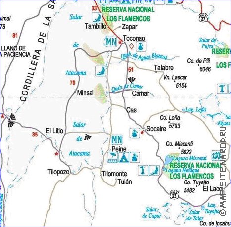 mapa de  oblast Antofagasta