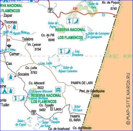 mapa de  oblast Antofagasta