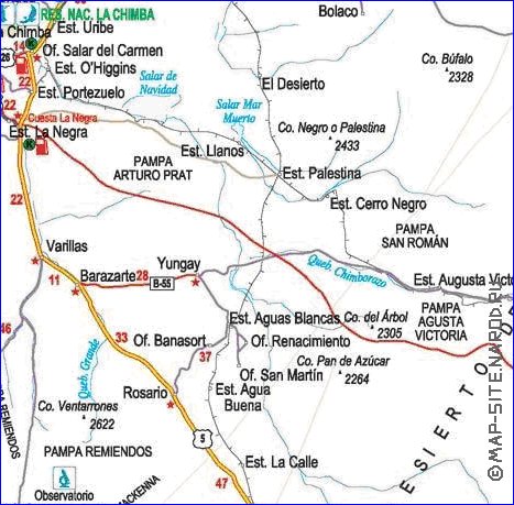 mapa de  oblast Antofagasta