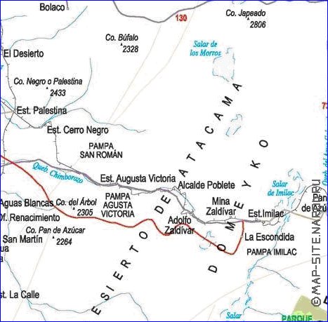 mapa de  oblast Antofagasta