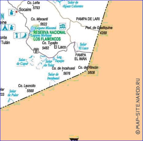 mapa de  oblast Antofagasta