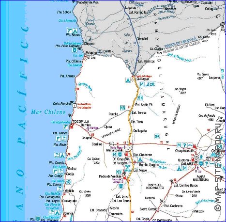 mapa de  oblast Antofagasta