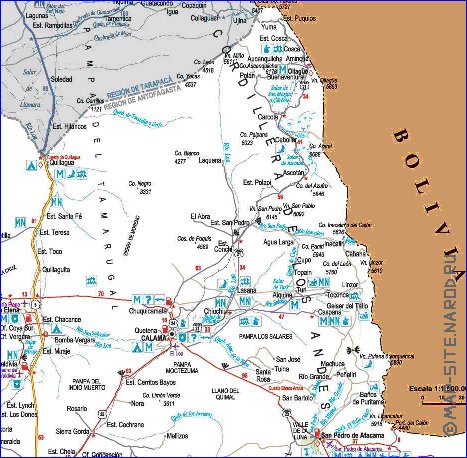 carte de  oblast Antofagasta