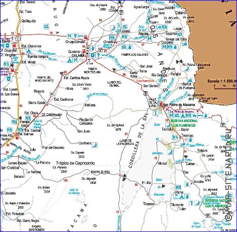 mapa de  oblast Antofagasta