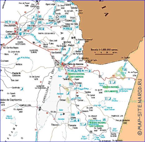 mapa de  oblast Antofagasta