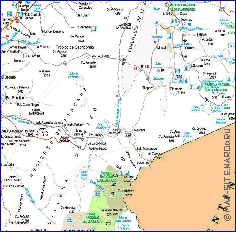 mapa de  oblast Antofagasta