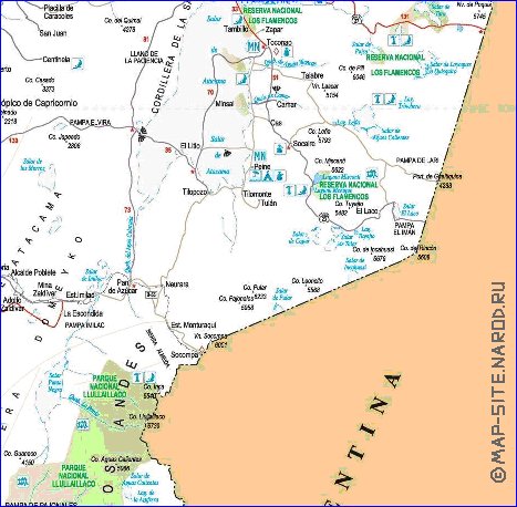 mapa de  oblast Antofagasta