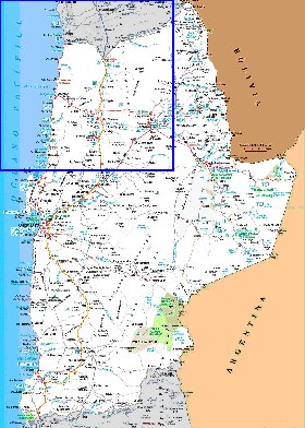 mapa de  oblast Antofagasta