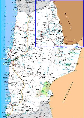 mapa de  oblast Antofagasta