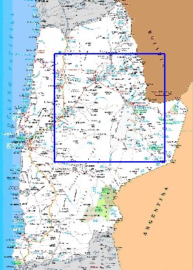 mapa de  oblast Antofagasta