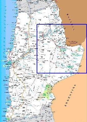 mapa de  oblast Antofagasta