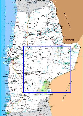 mapa de  oblast Antofagasta