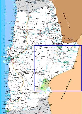 mapa de  oblast Antofagasta