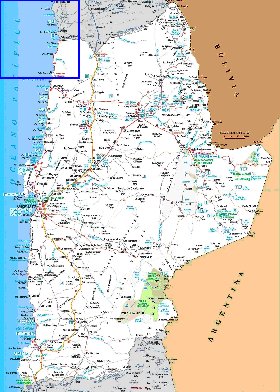 mapa de  oblast Antofagasta