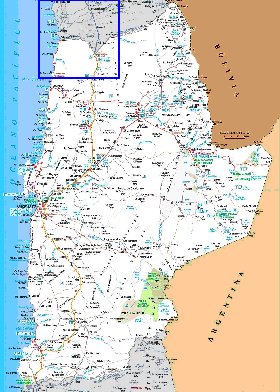 mapa de  oblast Antofagasta