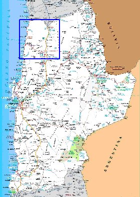 mapa de  oblast Antofagasta