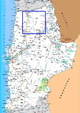 mapa de  oblast Antofagasta