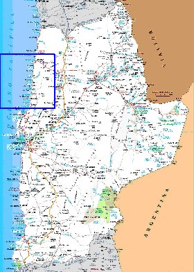 mapa de  oblast Antofagasta