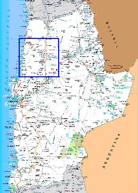 mapa de  oblast Antofagasta