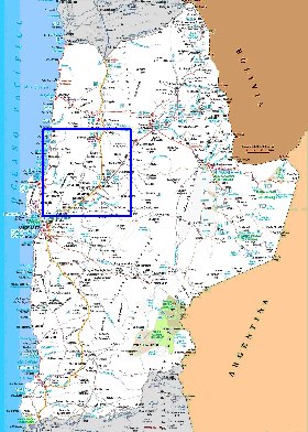 mapa de  oblast Antofagasta