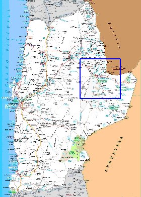 mapa de  oblast Antofagasta