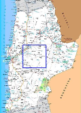 mapa de  oblast Antofagasta