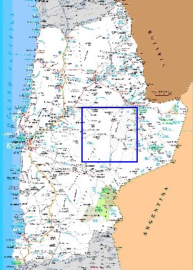 mapa de  oblast Antofagasta