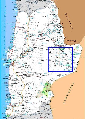 mapa de  oblast Antofagasta