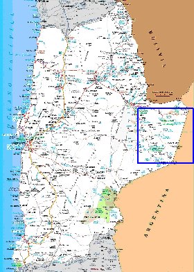 mapa de  oblast Antofagasta