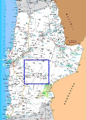 mapa de  oblast Antofagasta