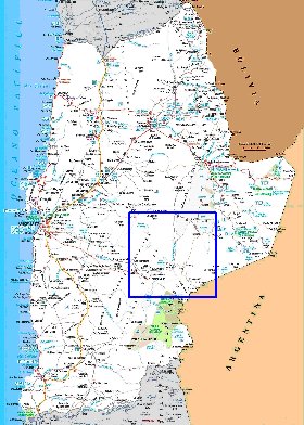 mapa de  oblast Antofagasta