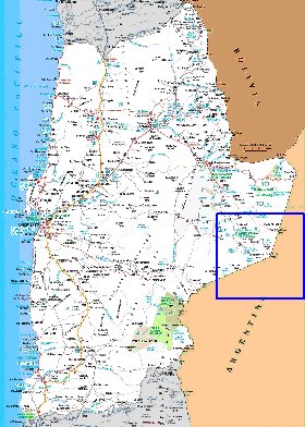 mapa de  oblast Antofagasta