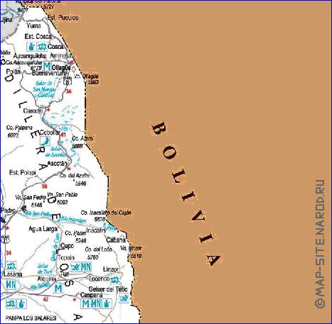 mapa de  oblast Antofagasta