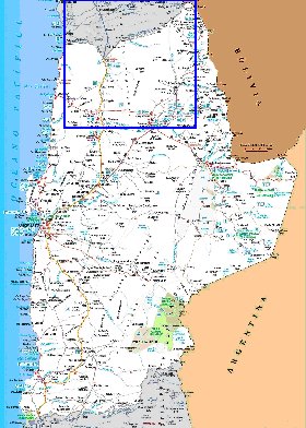 mapa de  oblast Antofagasta