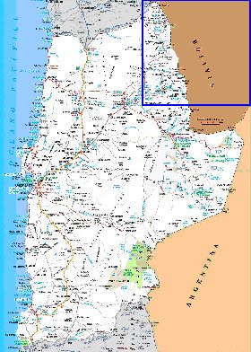 mapa de  oblast Antofagasta