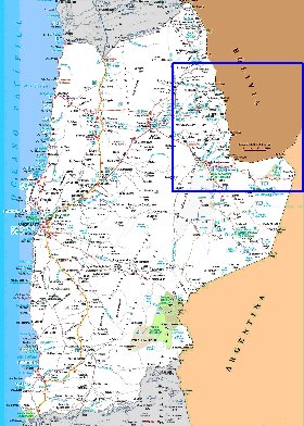 mapa de  oblast Antofagasta