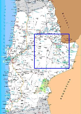 mapa de  oblast Antofagasta