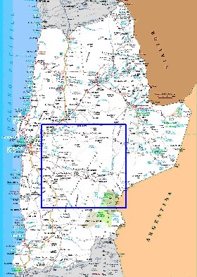 mapa de  oblast Antofagasta