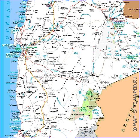 carte de  oblast Antofagasta