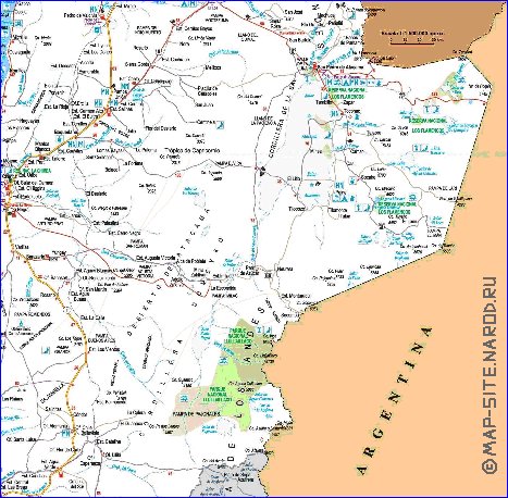 mapa de  oblast Antofagasta