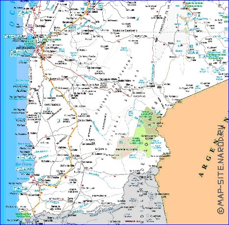 mapa de  oblast Antofagasta