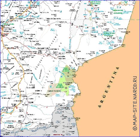 mapa de  oblast Antofagasta