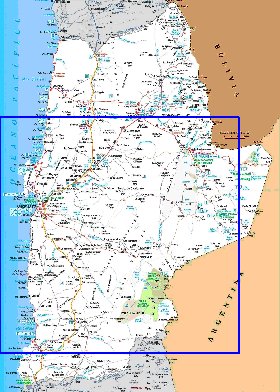 mapa de  oblast Antofagasta