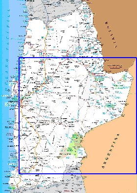 mapa de  oblast Antofagasta