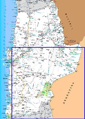 mapa de  oblast Antofagasta