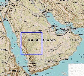 mapa de Arabia