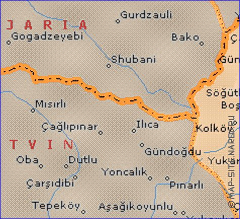 mapa de  il Ardahan