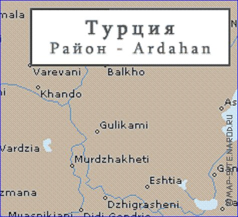 mapa de  il Ardahan