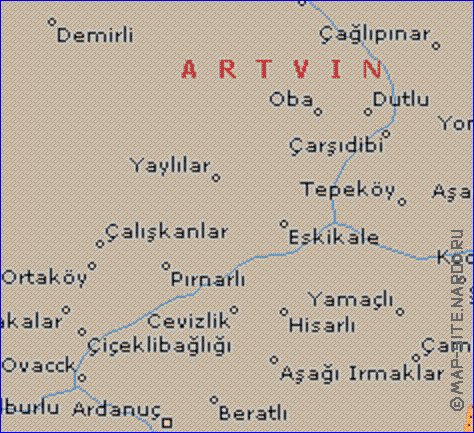 carte de  il Ardahan