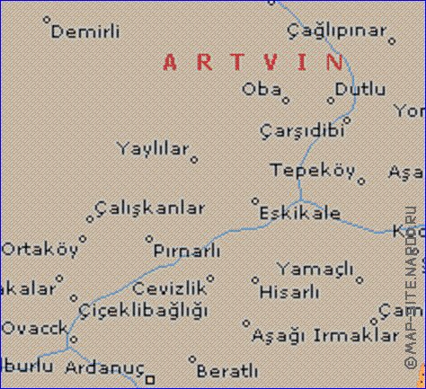 mapa de  il Ardahan